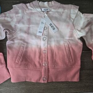Born Kids Pink and White Ombre Hoodie